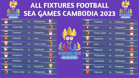 sea games football schedule|2023 sea games football venues.